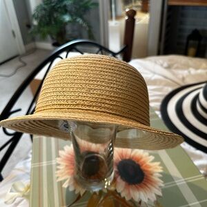 Straw Sun Hat in Natural Beige